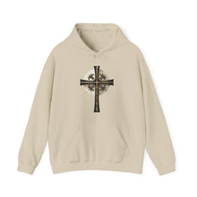 Load image into Gallery viewer, Golden &amp; Black Cross - Unisex Heavy Blend™ Hooded Sweatshirt
