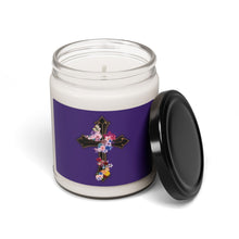 Load image into Gallery viewer, Flower Covered Cross - Scented Soy Candle, 9oz
