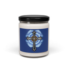 Load image into Gallery viewer, Lightning &amp; Clouds Cross - Scented Soy Candle, 9oz
