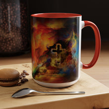 Load image into Gallery viewer, Rainbow Storm Cross - Accent Coffee Mug (11, 15oz)
