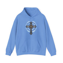 Load image into Gallery viewer, Lightning &amp; Clouds Cross - Unisex Heavy Blend™ Hooded Sweatshirt
