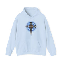 Load image into Gallery viewer, Lightning &amp; Clouds Cross - Unisex Heavy Blend™ Hooded Sweatshirt
