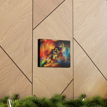 Load image into Gallery viewer, Rainbow Storm Cross - Canvas Wall Art
