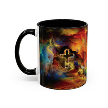 Load image into Gallery viewer, Rainbow Storm Cross - Accent Coffee Mug (11, 15oz)
