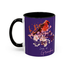 Load image into Gallery viewer, Red Cardinal &amp; Flowers for Grandma - Accent Mug (11, 15oz)
