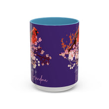 Load image into Gallery viewer, Red Cardinal &amp; Flowers for Grandma - Accent Mug (11, 15oz)
