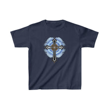 Load image into Gallery viewer, Lightning &amp; Clouds Cross - Kids Heavy Cotton™ Tee
