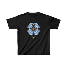 Load image into Gallery viewer, Lightning &amp; Clouds Cross - Kids Heavy Cotton™ Tee
