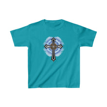 Load image into Gallery viewer, Lightning &amp; Clouds Cross - Kids Heavy Cotton™ Tee
