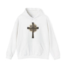 Load image into Gallery viewer, Golden &amp; Black Cross - Unisex Heavy Blend™ Hooded Sweatshirt
