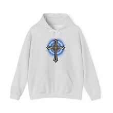 Load image into Gallery viewer, Lightning &amp; Clouds Cross - Unisex Heavy Blend™ Hooded Sweatshirt
