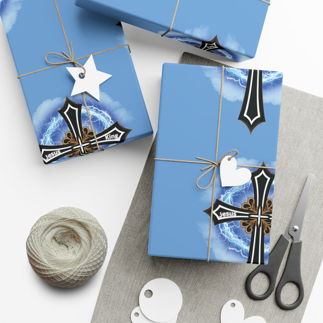 Lightning & Clouds Cross - Gift Wrap Papers