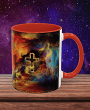 Load image into Gallery viewer, Rainbow Storm Cross - Accent Coffee Mug (11, 15oz)
