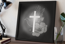 Load image into Gallery viewer, White Dove Cross - Canvas Wall Art
